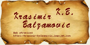 Krasimir Balzamović vizit kartica